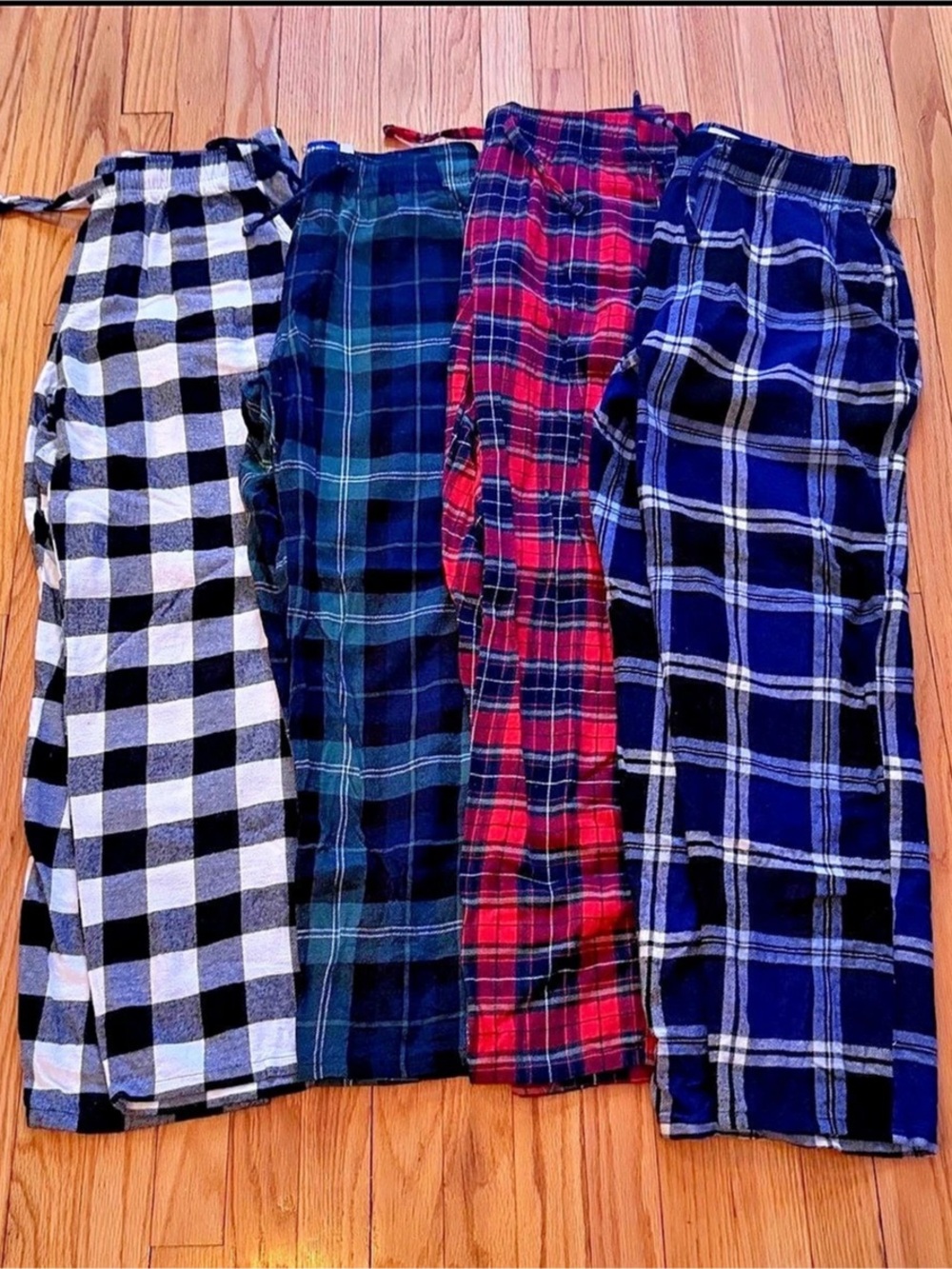 OLD NAVY mens Lounge plaid Pants, 4 pairs, L